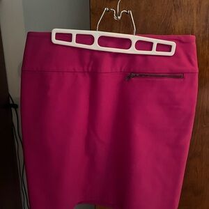 Ann Taylor Pink Asymmetrical Pencil Skirt Mini